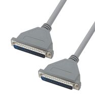 L-COM CSM37MM-1 Computer Cable, D Subminiature Plug, 37 Way, D Subminiature Plug, 37 Way, 1 ft, 304.8 mm, Grey