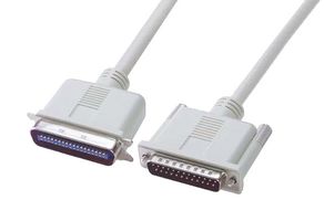 L-COM CSM84AB-1M Computer Cable, D Subminiature Plug, 25 Way, IEEE 1284 C36M, Centronics Plug, 36 Position, 3.3 ft