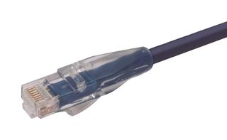 L-COM TRD695BL-2 Ethernet Cable, Cat6, RJ45 Plug to RJ45 Plug, UTP (Unshielded Twisted Pair), Blue, 609.6 mm, 2 ft