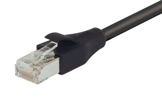 L-COM TRD695SCR-BLK-5 Ethernet Cable, Cat6, RJ45 Plug to RJ45 Plug, STP (Shielded Twisted Pair), Black, 1.52 m, 5 ft