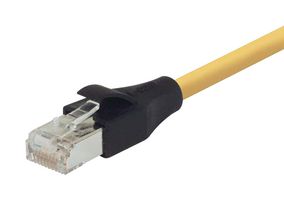 L-COM TRD695SCR-Y-10 Ethernet Cable, Cat6, RJ45 Plug to RJ45 Plug, Yellow, 3.05 m, 10 ft