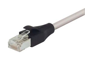 L-COM TRD855SCR-75 Ethernet Cable, Cat5e, RJ45 Plug to RJ45 Plug, Grey, 22.9 m, 75 ft