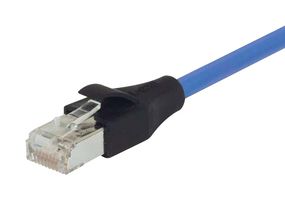 L-COM TRD855SCRBL-20 Ethernet Cable, Cat5e, RJ45 Plug to RJ45 Plug, Blue, 6.1 m, 20 ft
