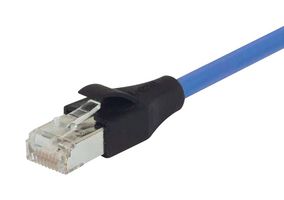 L-COM TRD855SCRBL-40 Ethernet Cable, Cat5e, RJ45 Plug to RJ45 Plug, Blue, 12.2 m, 40 ft