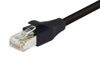 L-COM TRD855SCRBLK-2 Ethernet Cable, Cat5e, RJ45 Plug to RJ45 Plug, Black, 609.6 mm, 2 ft