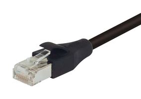 L-COM TRD855SCRBLK-7 Ethernet Cable, Cat5e, RJ45 Plug to RJ45 Plug, Black, 2.1 m, 7 ft