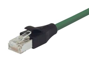 L-COM TRD855SCRGR-15 Ethernet Cable, Cat5e, RJ45 Plug to RJ45 Plug, Green, 4.6 m, 15 ft