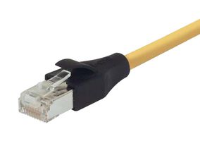 L-COM TRD855SCRY-5 Ethernet Cable, Cat5e, RJ45 Plug to RJ45 Plug, Yellow, 1.5 m, 5 ft