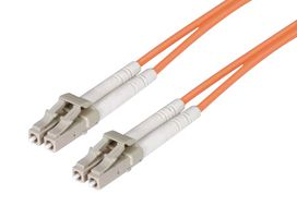 L-COM FODLC-OR-10 Fibre Optic Cable, Multimode, 2 Fibres, 62.5µm/125µmDia, LC-LC Duplex, 10m