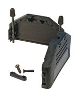 L-COM SD121-50 D Sub Backshell, Black, DD, 180°, PP (Polypropylene) Body