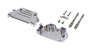 L-COM SDRS25HOT D Sub Backshell, DB, 180°, Metallised Plastic Body