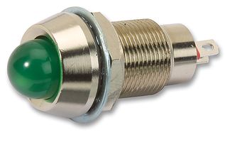 MARL 514-114-76 LED Panel Mount Indicator, Green, 230 VAC, 12.7 mm, 4 mA, 60 mcd, IP67