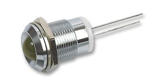 MENTOR 2676.8071 LED Panel Mount Indicator, Chrome Plated, Yellow, 2.1 VDC, 12 mm, 20 mA, 50 mcd, Not Rated