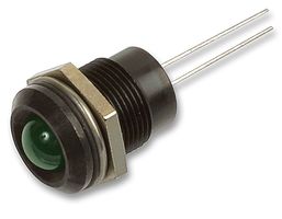 CML INNOVATIVE TECHNOLOGIES 192D1001 LED Panel Mount Indicator, Black Chrome Bezel, Green, 2.2 VDC, 12 mm, 20 mA, 40 mcd, IP67