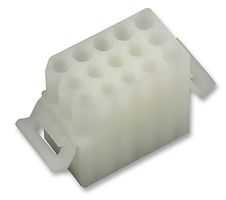 MOLEX 03-09-1151 Connector Housing, Pre-bent Mounting Ears, Standard .093" 1375 Series, Receptacle, 15 Ways, 5.03 mm