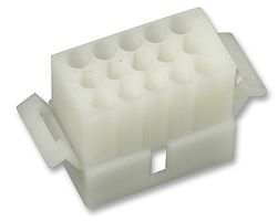 MOLEX 03-09-2159 Connector Housing, Three Row, Standard .093" 1375 Series, Plug, 15 Ways, 5.03 mm