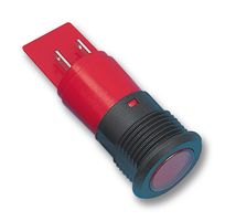 CML INNOVATIVE TECHNOLOGIES 195F1230 LED Panel Mount Indicator, Black Plastic Bezel, Red, 230 VAC, 22 mm, 4 mA, 40 mcd, IP67