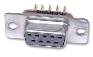 CINCH CONNECTIVITY SOLUTIONS FDE-9SOL2T2/1 D Sub Connector, Filtered, Receptacle, Cinch - FD, 9 Contacts, DE, Solder