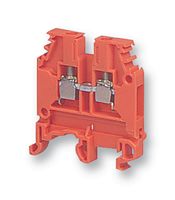 TE CONNECTIVITY - ENTRELEC 010500220 DIN Rail Mount Terminal Block, Orange, 2 Ways, 22 AWG, 10 AWG, 4 mm², Screw, 30 A