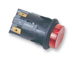 ARCOLECTRIC / BULGIN LIMITED C7053AFNAA Pushbutton Switch, 7000 Series, 25 mm, DPST, On-Off, Round, Red