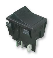 MULTICOMP MC3350-041-91 Rocker Switch, On-Off-On, DPDT, Non Illuminated, Panel Mount, Black, MC335