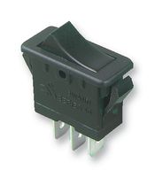 MULTICOMP MC33428-001-11 Rocker Switch, On-Off, SPST, Non Illuminated, Panel Mount, Black, MC334