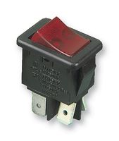 MULTICOMP MC3811-091-02 Rocker Switch, On-Off, DPST, Illuminated, Panel Mount, Red, MC3811-091