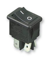 MULTICOMP MC3813-011-021 Rocker Switch, On-Off, DPST, Non Illuminated, Panel Mount, Black, MC3813-011