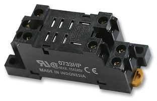 OMRON INDUSTRIAL AUTOMATION PTF08AE Relay Socket, Finger Protection, DIN Rail, Screw, 8 Pins, 15 A, 110 VAC, LY