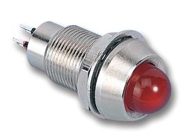 MARL 514-105-76 LED Panel Mount Indicator, Red, 230 VAC, 12.7 mm, 4 mA, 100 mcd, IP67