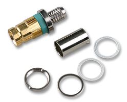 AMPHENOL RF 156 931 34 RF / Coaxial Connector, Coaxial, Straight Bulkhead Jack, Crimp, 75 ohm, Beryllium Copper