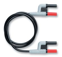 POMONA 6283-C-48 Test Lead, 4mm Double Banana Plug to 4mm Double Banana Plug, Black, 600 Vrms, 1.219 m