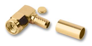 MULTICOMP PRO MP-19-02F-4-TGG RF / Coaxial Connector, SMA Coaxial, Right Angle Plug, Crimp, 50 ohm, RG58, Brass