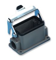 HARTING 0930 006 1251 Heavy Duty Connector, Single Side Entry PG16, Base, Panel Mount, Aluminium Body, 1 Lever, 6B