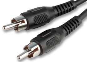 PRO SIGNAL JR8030/15M BK Audio / Video Cable Assembly, Phono (RCA) Plug, Phono (RCA) Plug, 49 ft, 15 m, Black