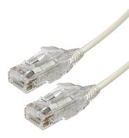 VIDEK 2994-0.15W Ethernet Cable, Cat6, RJ45 Plug to RJ45 Plug, UTP (Unshielded Twisted Pair), White, 150 mm