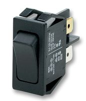 MARQUARDT 1551.3102 Rocker Switch, On-Off, SPST, Non Illuminated, Panel Mount, Black, 1550 Series