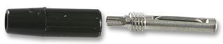 DELTRON COMPONENTS 550-0100-01 Banana Test Connector, 4mm, Plug, Cable Mount, 10 A, 50 V, Silver Plated Contacts, Black