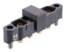 HARWIN KA1-MV20405M1 Rectangular Power Connector, 4 Contacts, Kona KA1 Series, PCB Mount, Through Hole Straight
