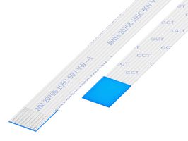 GCT 05-10-A-0177-A-4-06-4-T FFC / FPC Cable, 10 Core, 0.5 mm, Same Sided Contacts, 7 ", 177 mm, White