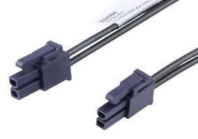 MOLEX 224094-1022 Cable Assembly, Mini-Fit Versa Receptacle to Mini-Fit Versa Receptacle, 2 Ways, 4.2 mm, 2 Row