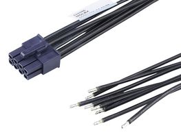 MOLEX 224095-1083 Cable Assembly, Mini-Fit Versa Receptacle to Free End, 8 Ways, 4.2 mm, 2 Row, 300 mm, 11.8 "