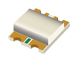 DIALIGHT 598-8720-307F LED, Red, Green, Blue, SMD, 1.6mm x 1.1mm, 140 °, Rectangular, RO 20mA, G 20mA, B 20mA