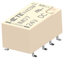 TE CONNECTIVITY - AXICOM IM07SR Signal Relay, 24 VDC, DPDT, 2 A, IM Series, SMD, Non Latching