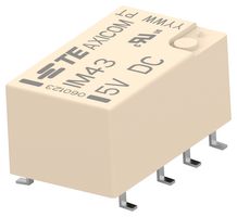 TE CONNECTIVITY - AXICOM IM43SR Signal Relay, 5 VDC, DPDT, 2 A, IM Series, SMD, Latching Single Coil