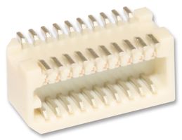 MOLEX 53309-2070.. Pin Header, Board-to-Board, 0.8 mm, 2 Rows, 20 Contacts, Surface Mount Right Angle