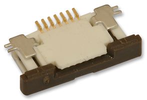 MOLEX 52746-0771. FFC / FPC Board Connector, ZIF, 0.5 mm, 7 Contacts, Easy-On 52746 Series, Solder, Bottom, 1 Row