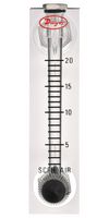 DWYER VFA-5-BV Air Flowmeter, 2SCFH to 20SCFH, 5%, 3.175mm, 6.9bar, VF Series Flow Meter, Brass Valve