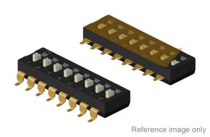MULTICOMP PRO MP-DMR-05-T-V-T/R DIP / SIP Switch, 5 Circuits, Recessed, Surface Mount, SPST-NO, 24 V, 25 mA