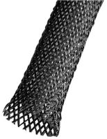 PRO POWER SPC12216 Sleeving, Braided, PE (Polyester), Black, 31.75 mm, 15.2 m, 50 ft